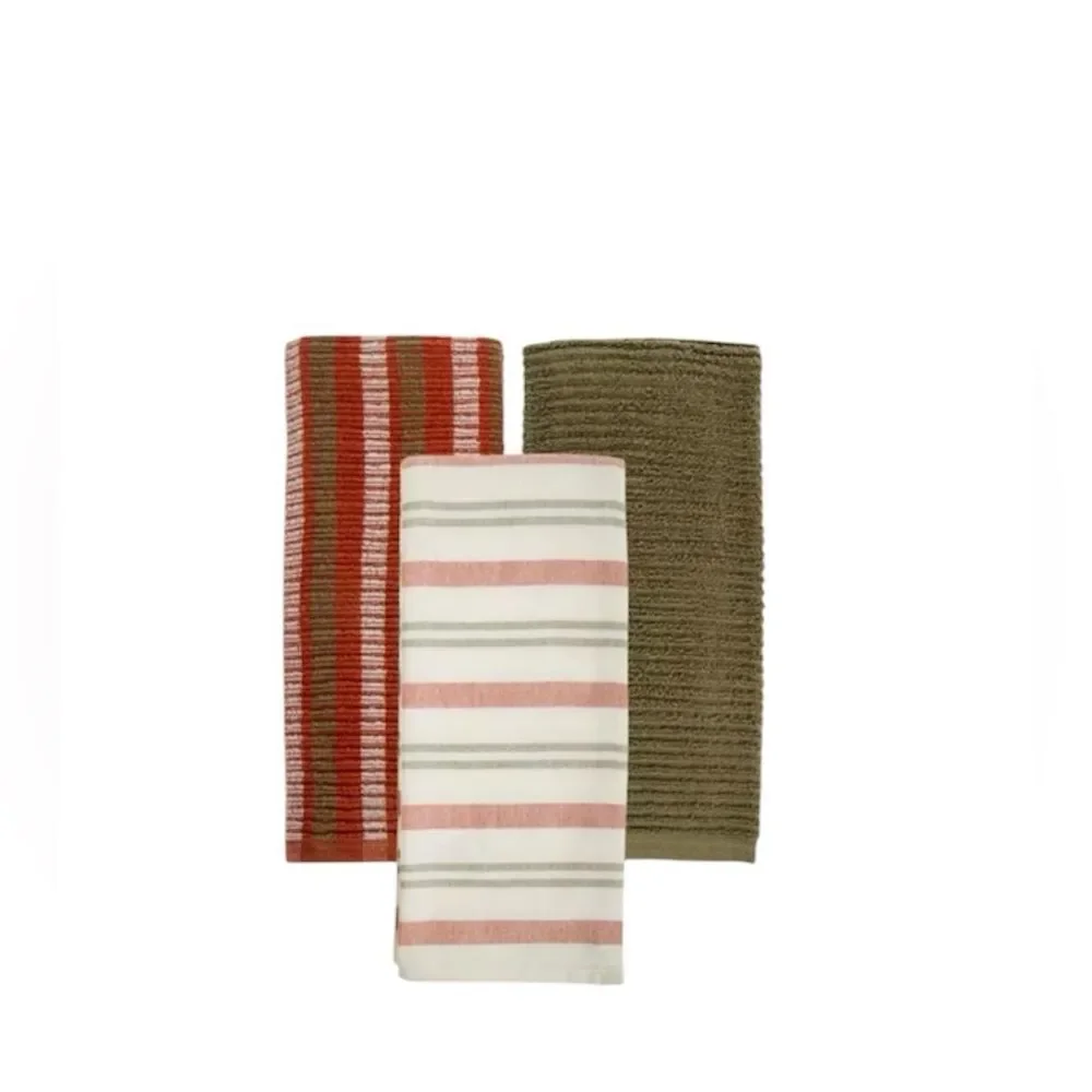 NWT stripes kitchen towels set